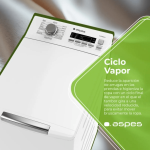 Lavadora carga superior Aspes ALCS6201C 6kg 1200 rpm + 16 programas C blanco 40 cm - Imagen 5