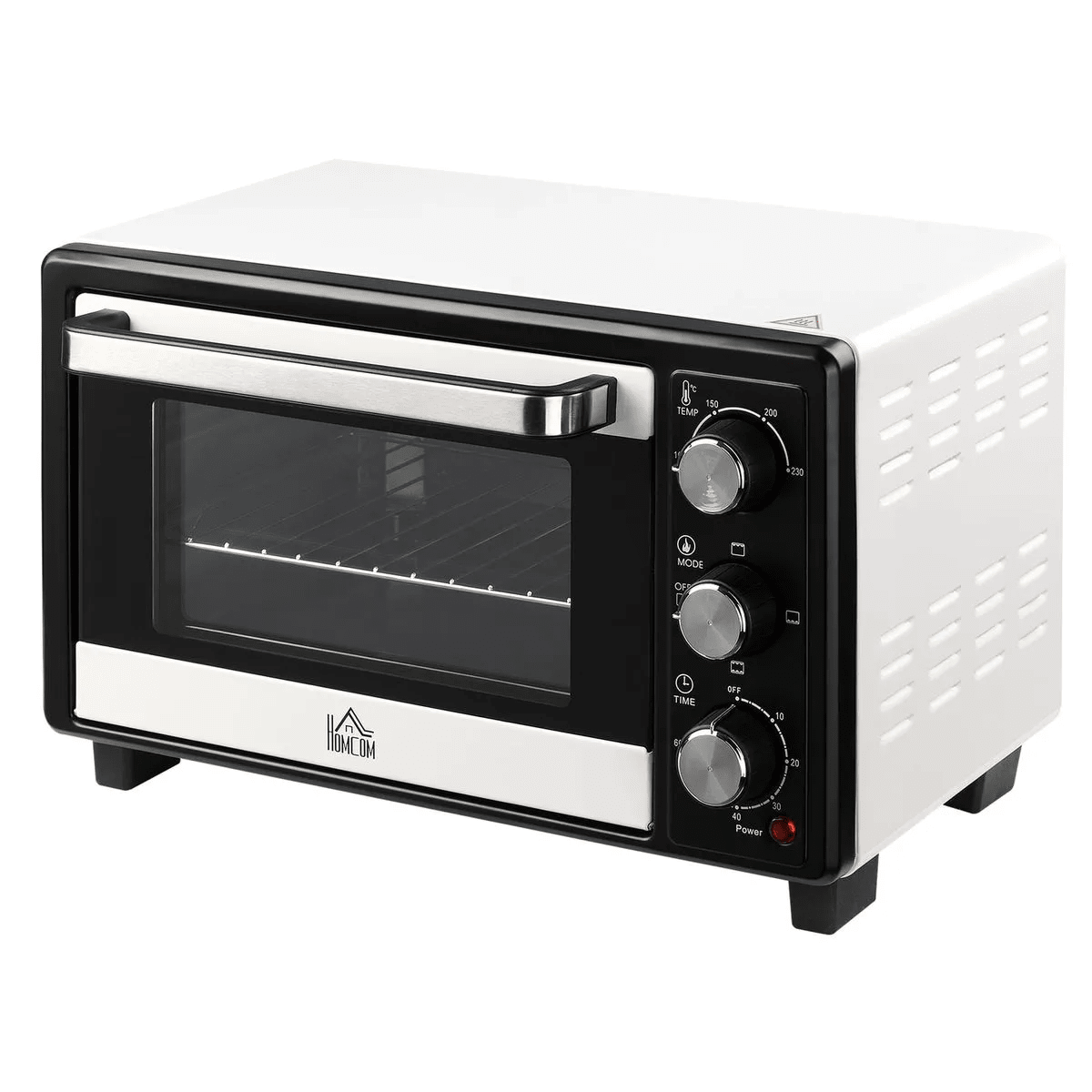efgjhbvfjhgnfgjhjhn Horno de sobremesa Vulcan Homcom 1400W 16L blanco/negro 28,1x44x32 cm - Imagen 1