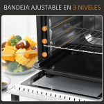 Horno de sobremesa Vulcan Homcom 1400W 16L blanco/negro 28,1x44x32 cm - Imagen 3