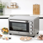 Horno eléctrico de sobremesa Andrómeda Homcom 1600W 3 modos de cocción 32L plata 33,5×38,1×52 cm - Imagen 3