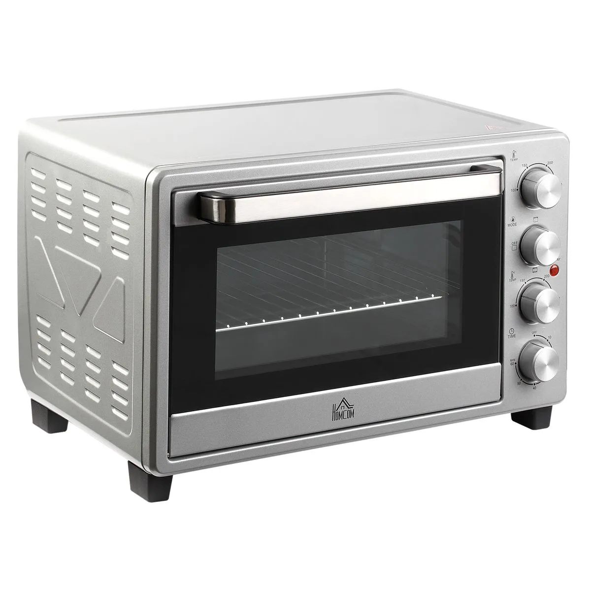 ekhckxcxkcxcnjxcnjxc Horno eléctrico de sobremesa Andrómeda Homcom 1600W 3 modos de cocción 32L plata 33,5×38,1×52 cm - Imagen 1