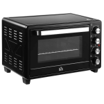 Horno de sobremesa Power Flame Homcom 32L 1600W negro 33,5×52,2×38,1 cm